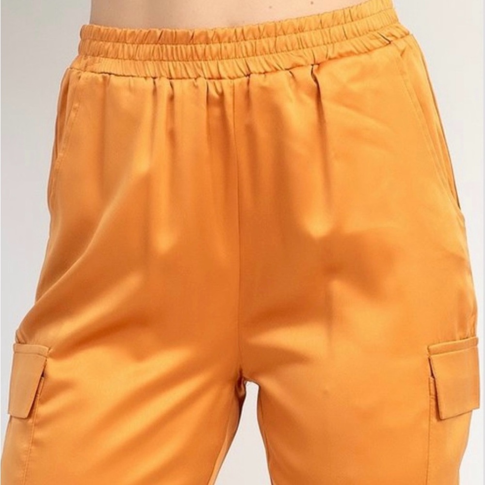 NWT Satin Cargo Pants – Gold or Black